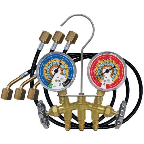 SD33524-TP 33524-TP-brass-2-way-manifold-gauge-kit