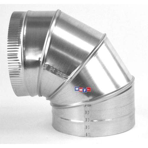 SDELL03C ELL03C-modular-metal-elbow-adjustable-26-gauge-90-degree-round-crimp-one-end-raw-end