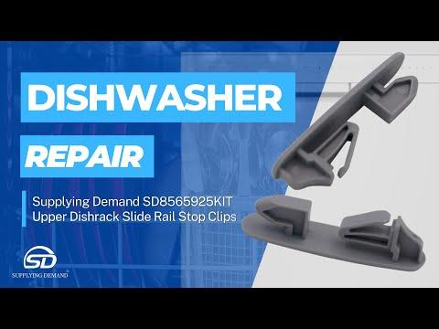 How To Install Supplying Demand SD8565925KIT Dishwasher Upper Dishrack Slide Rail Stop Clips