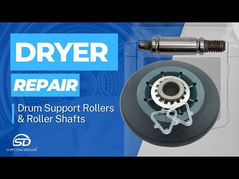 How To Replace W10314173 Drum Support Rollers and Roller Shafts on Whirlpool Dryer Model WED8900BC0