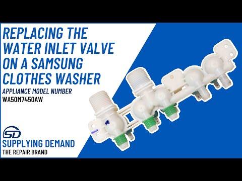 How to Replace a Supplying Demand DC97-15459G Water Inlet Valve on a Samsung Washer WA50M7450AW