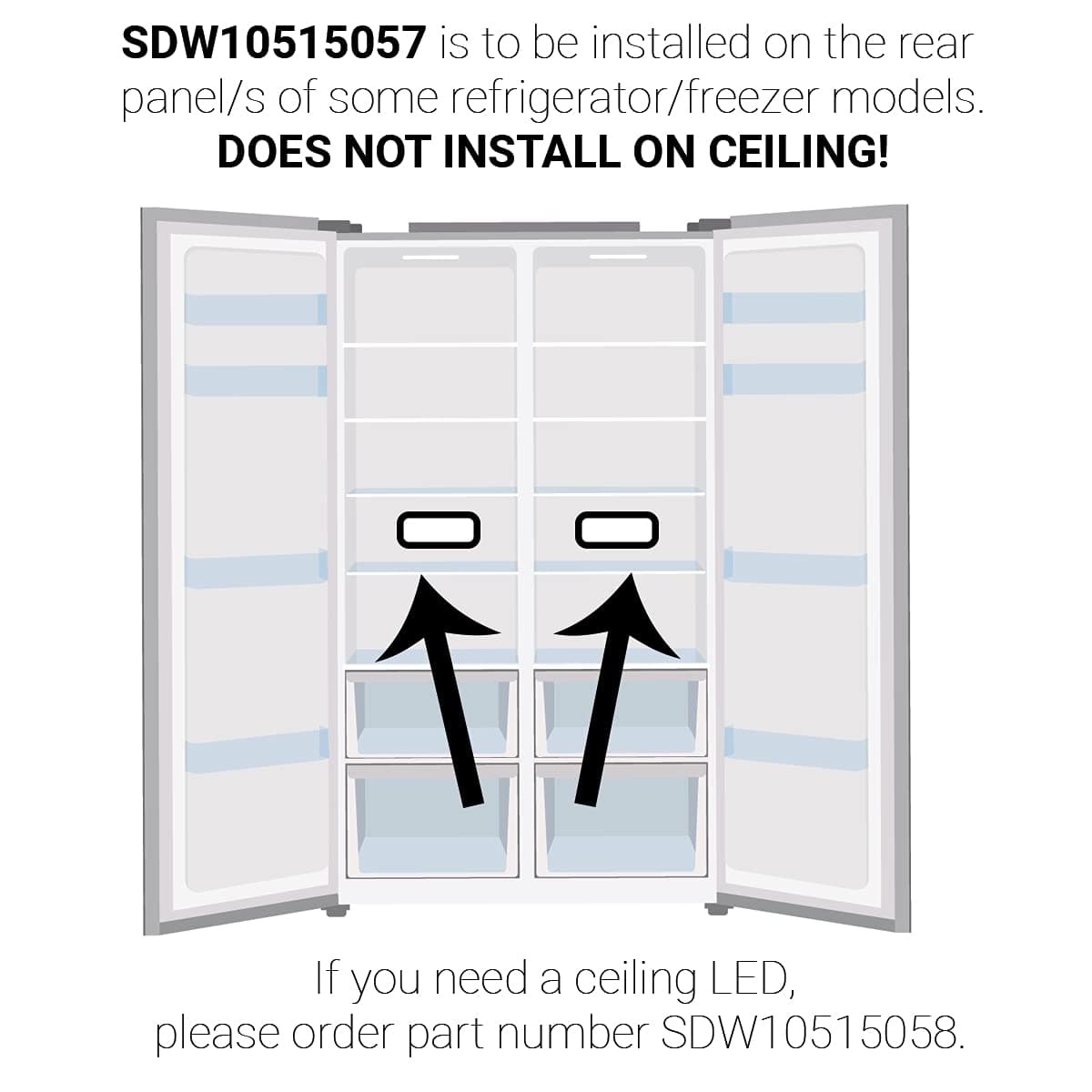 SDW10515057 w10515057-wpw10515057-refrigerator-rear-panel-led-module view 21