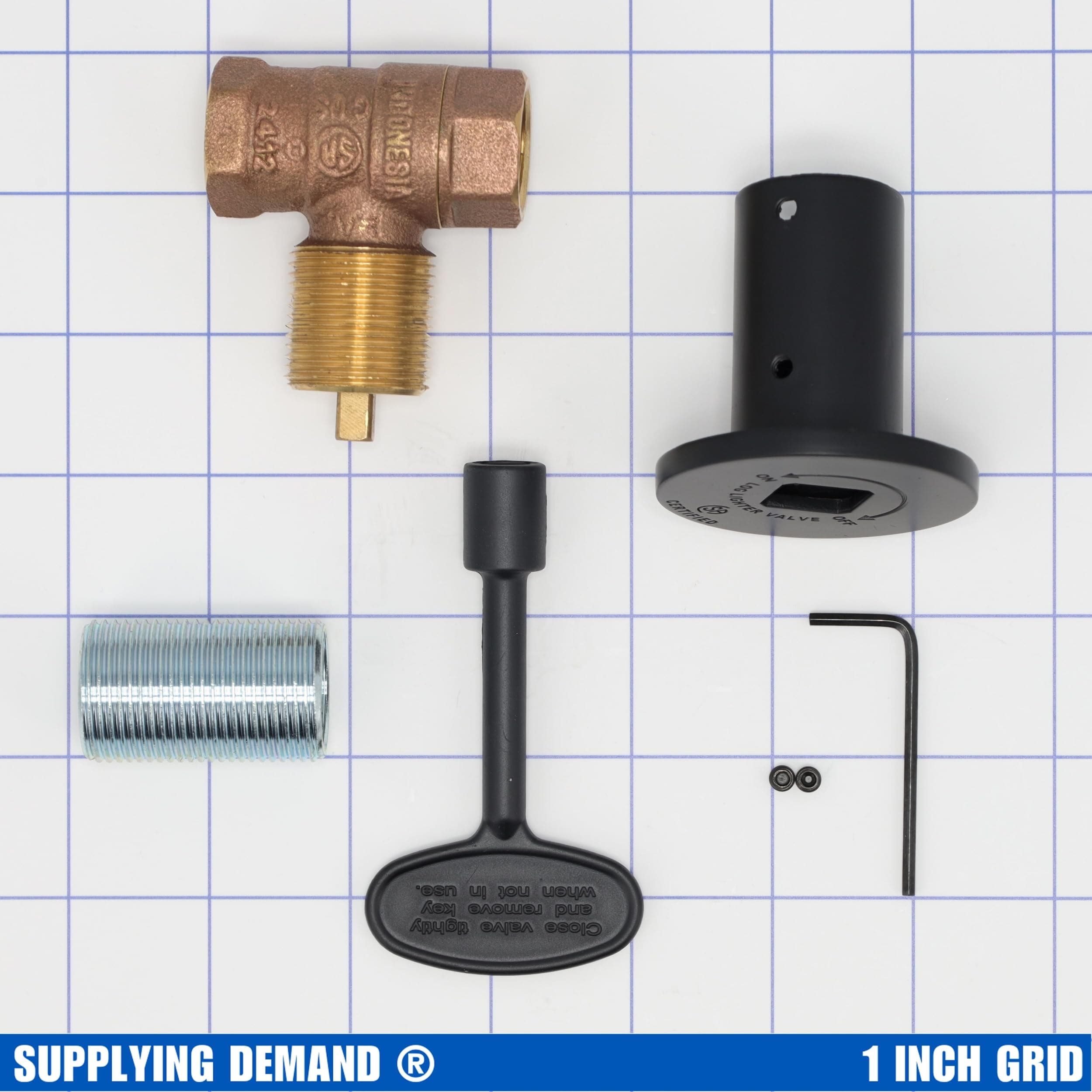 SDBVL-2SK-BP bvl-2sk-bp-npt-straight-log-lighter-valve-cover-key view 11