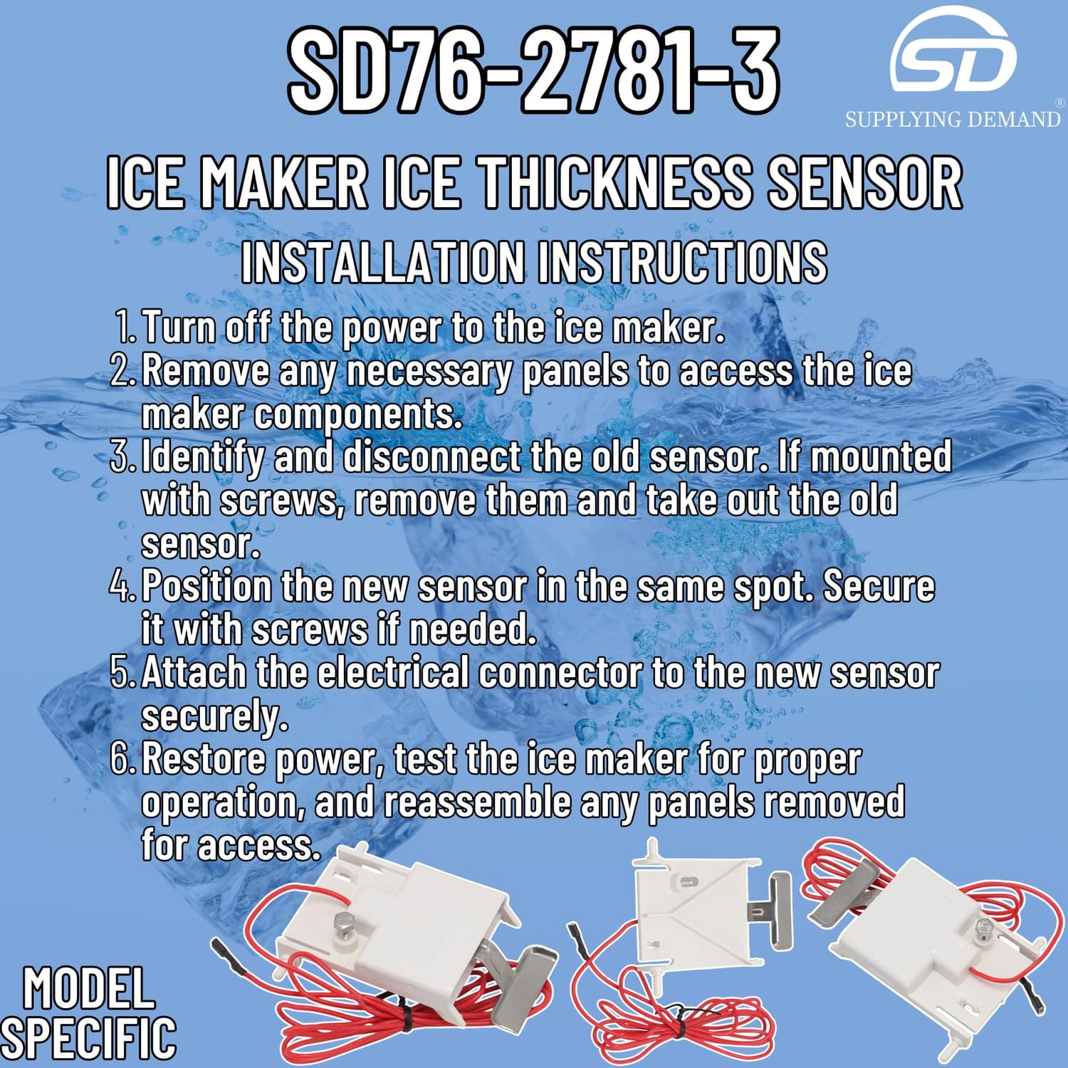 SD76-2781-3 76-2781-3-ice-machine-thickness-sensor view 71