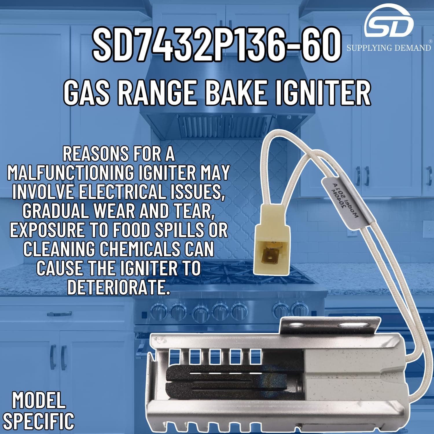 SD7432P136-60 7432p136-60-31991701-gas-range-bake-igniter view 81
