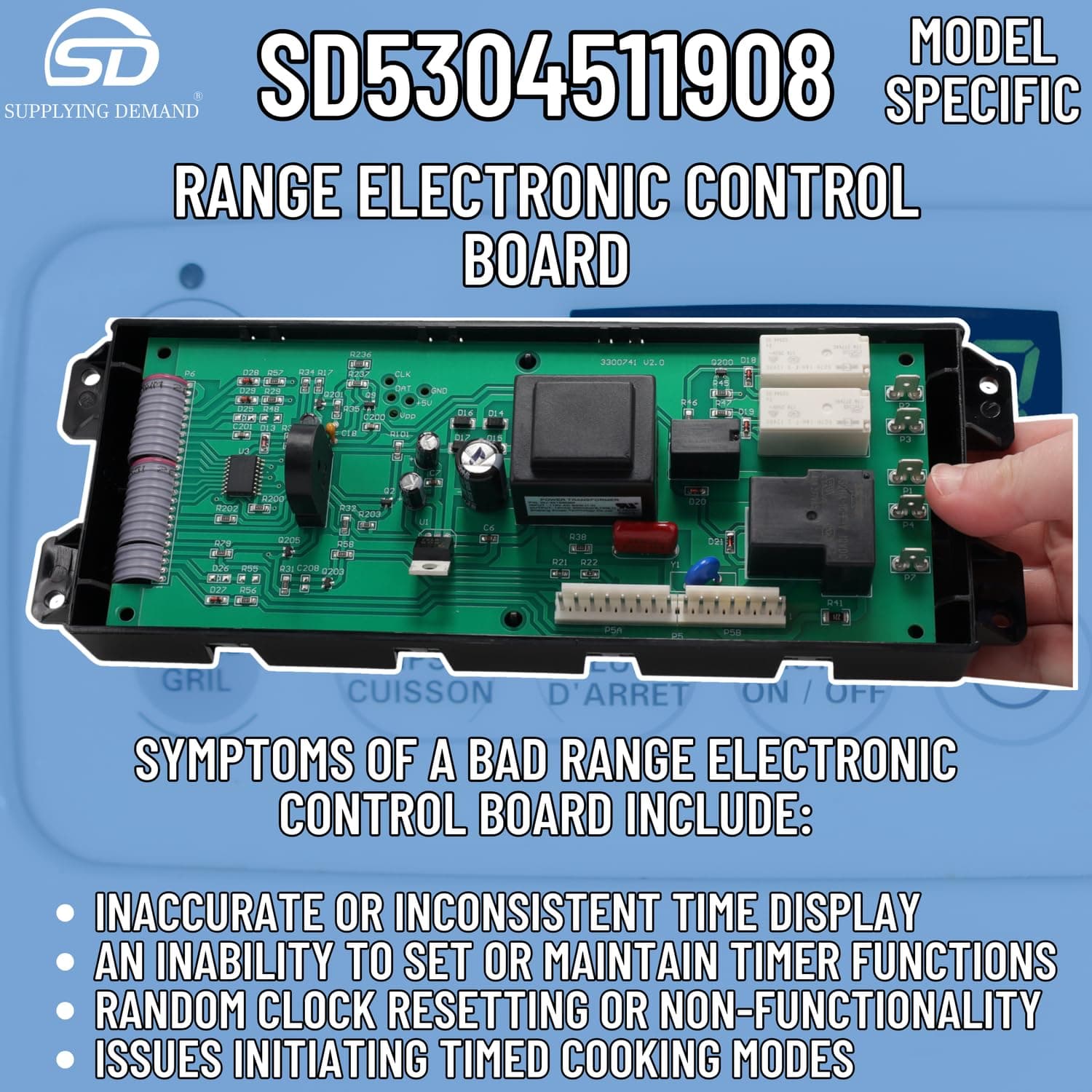 SD5304511908 5304511908-316557114-range-oven-control-board view 41