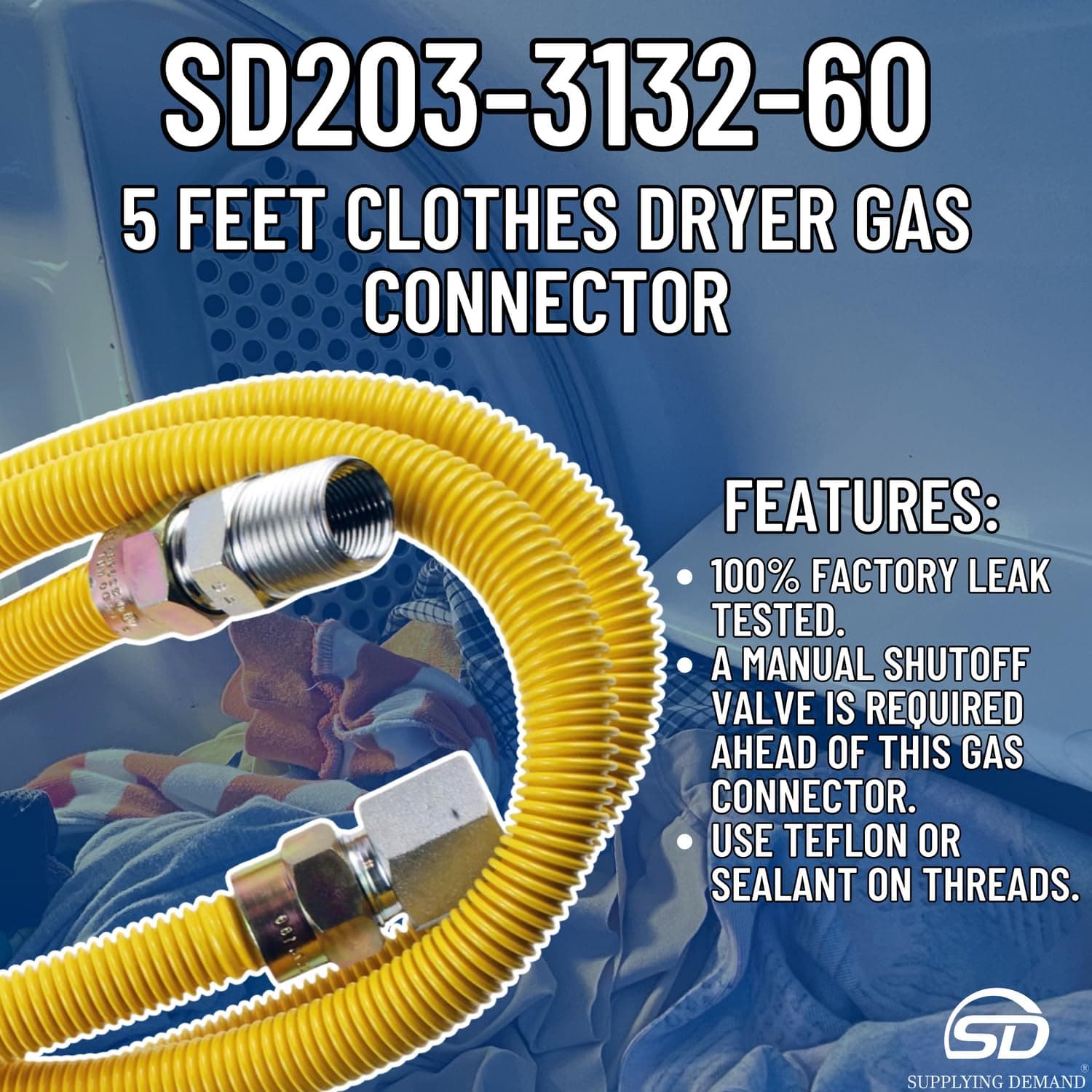 SD203-3132-60 203-3132-60-dryer-gas-connector view 41