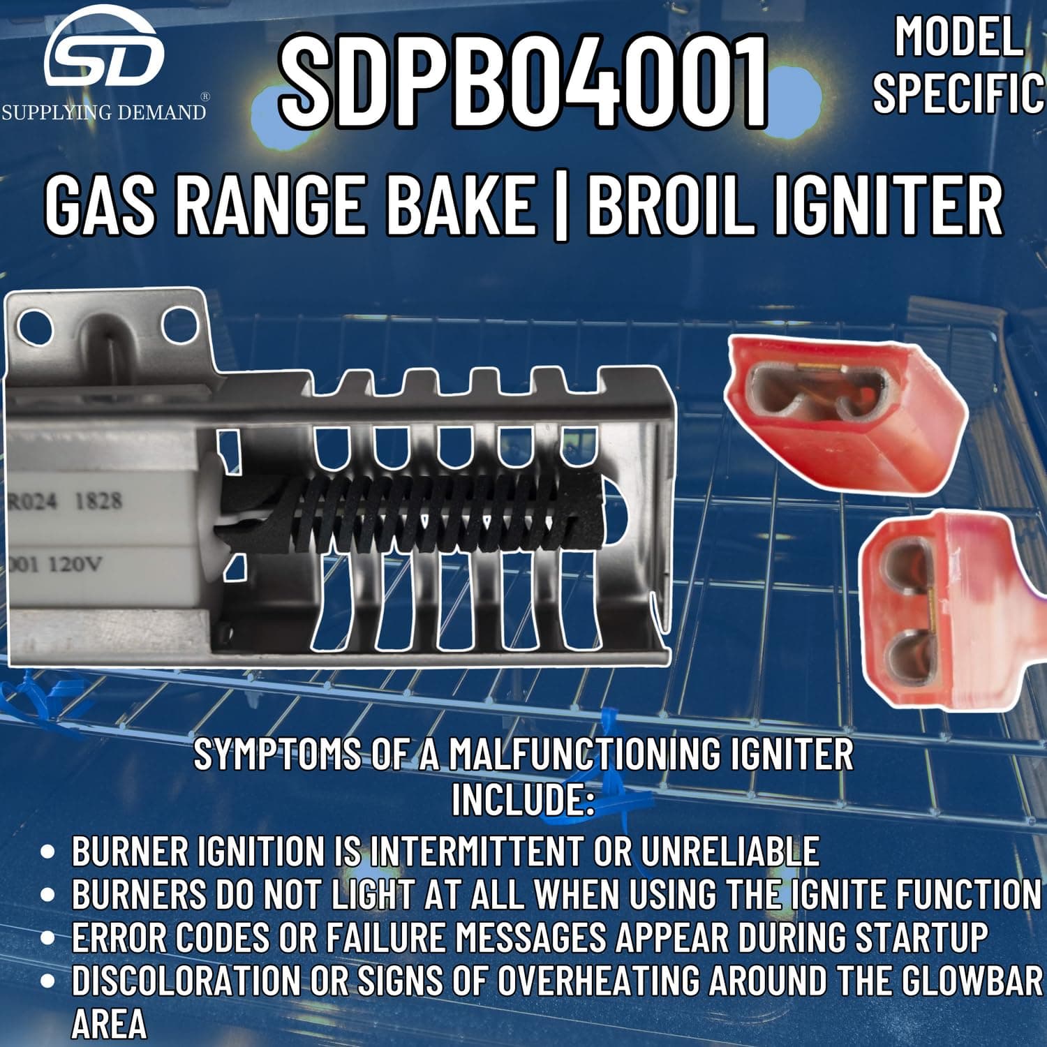 SDPB04001 pb04001-065650-000-gas-range-bake-broil-igniter view 41