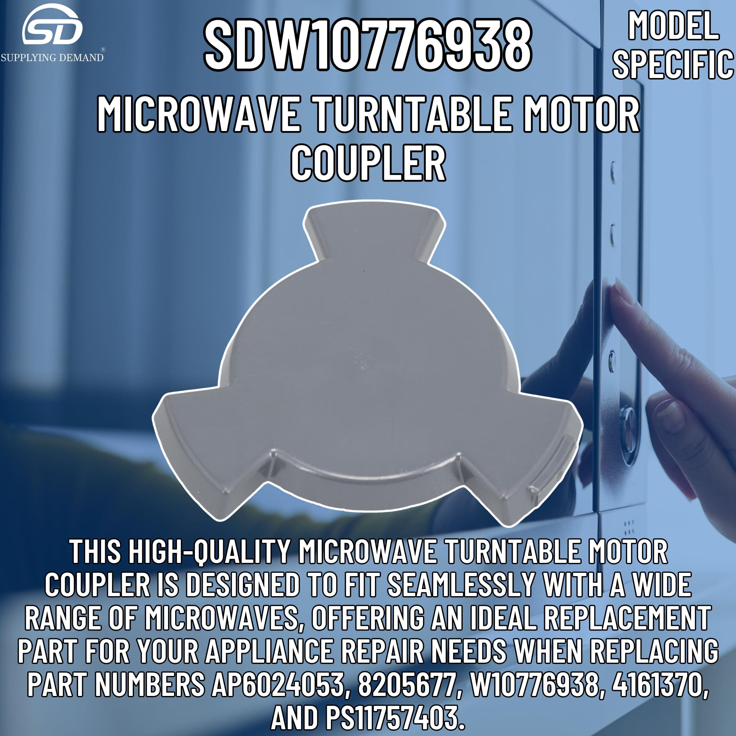 SDW10776938 w10776938-ap6024053-microwave-turntable-motor-coupler view 21
