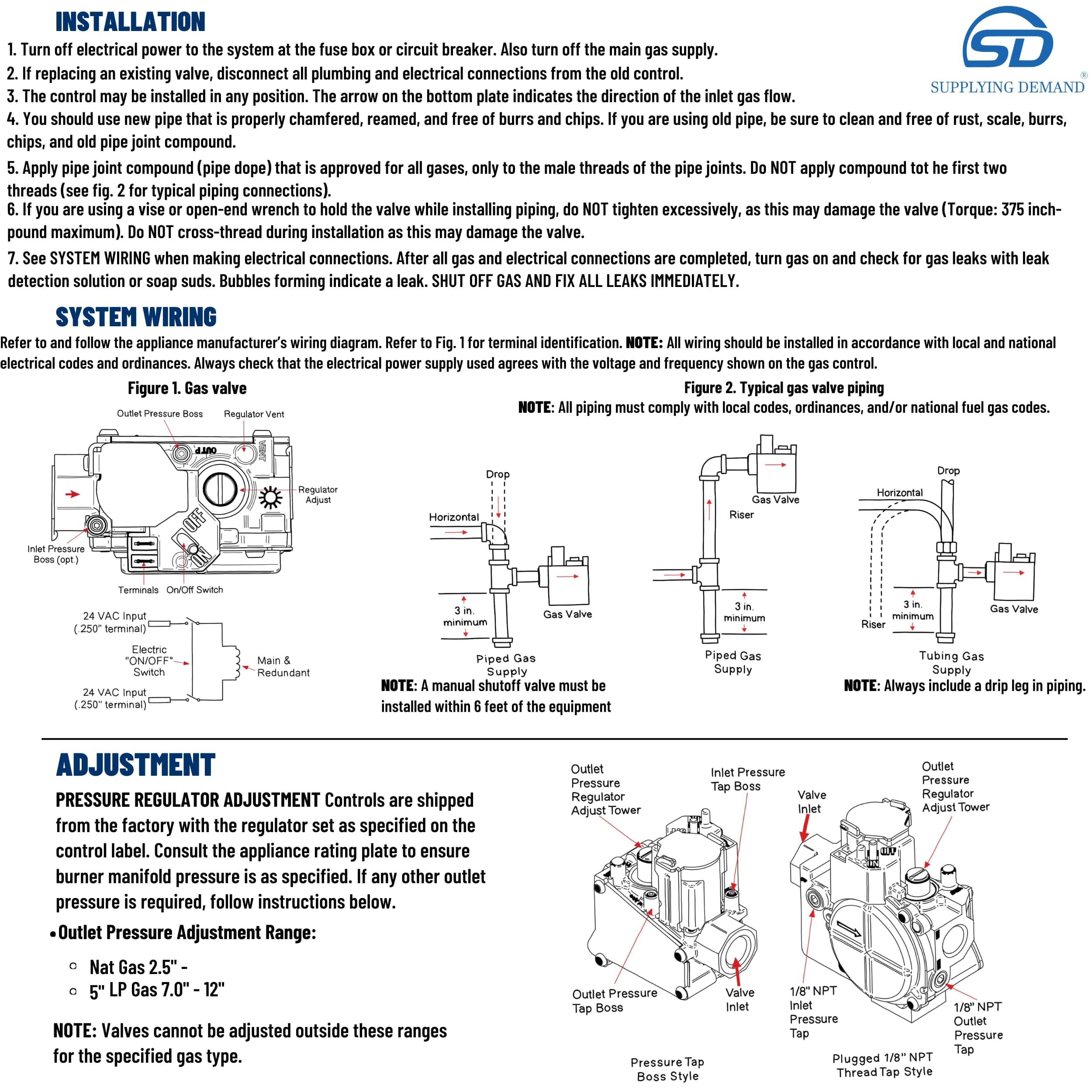SDB1282628S b1282628s-b1282626-hvac-furnace-gas-valve-assembly view 51
