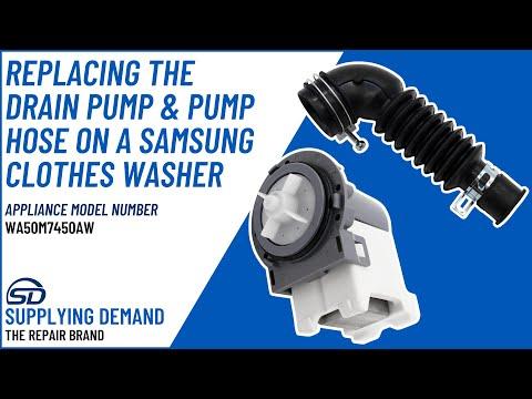 How to Replace SDDC31-00187A Drain Pump & SDDC97-17345B Pump Hose on a Samsung Clothes Washer