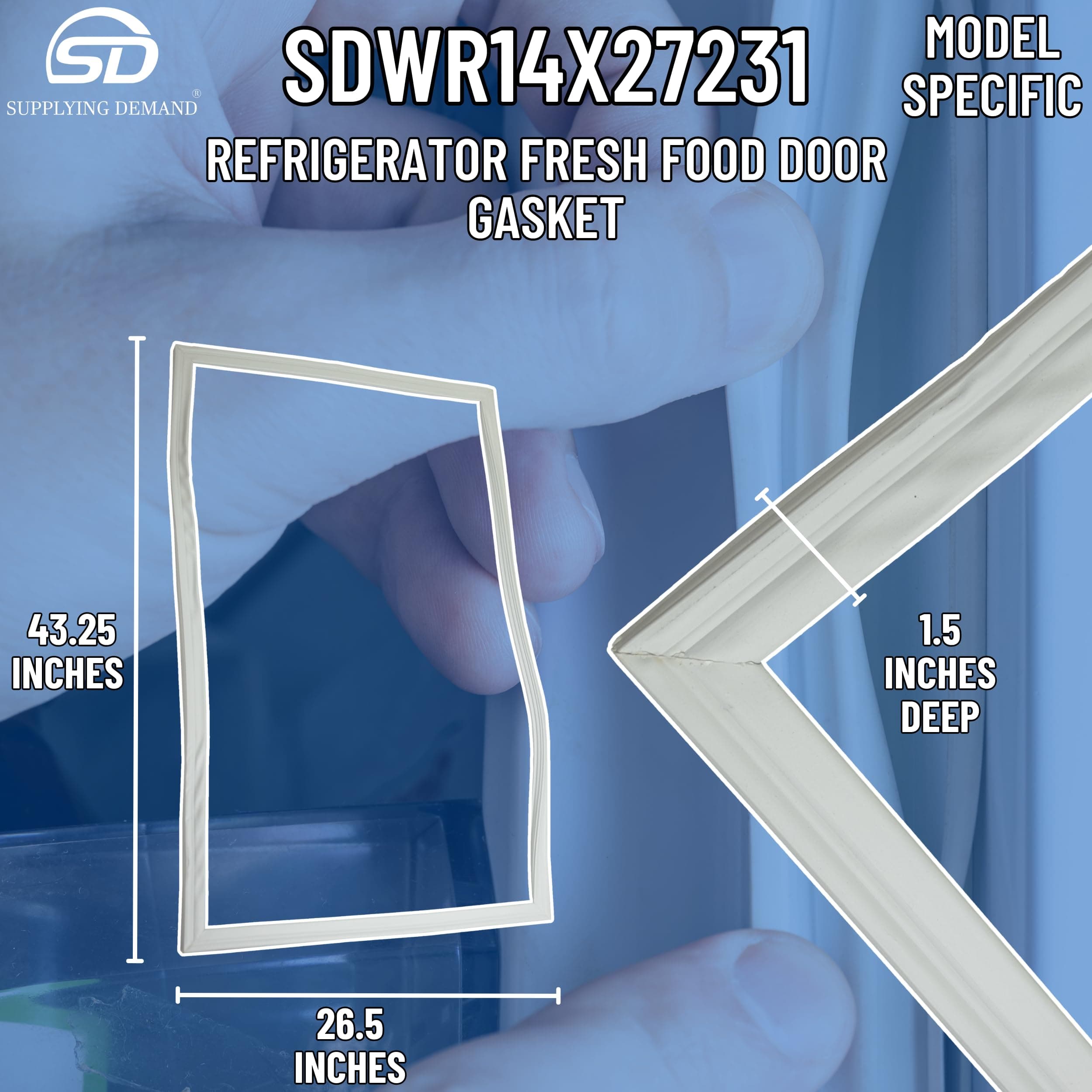 SDWR14X27231 wr14x27231-wr14x22910-refrigerator-door-gasket view 11