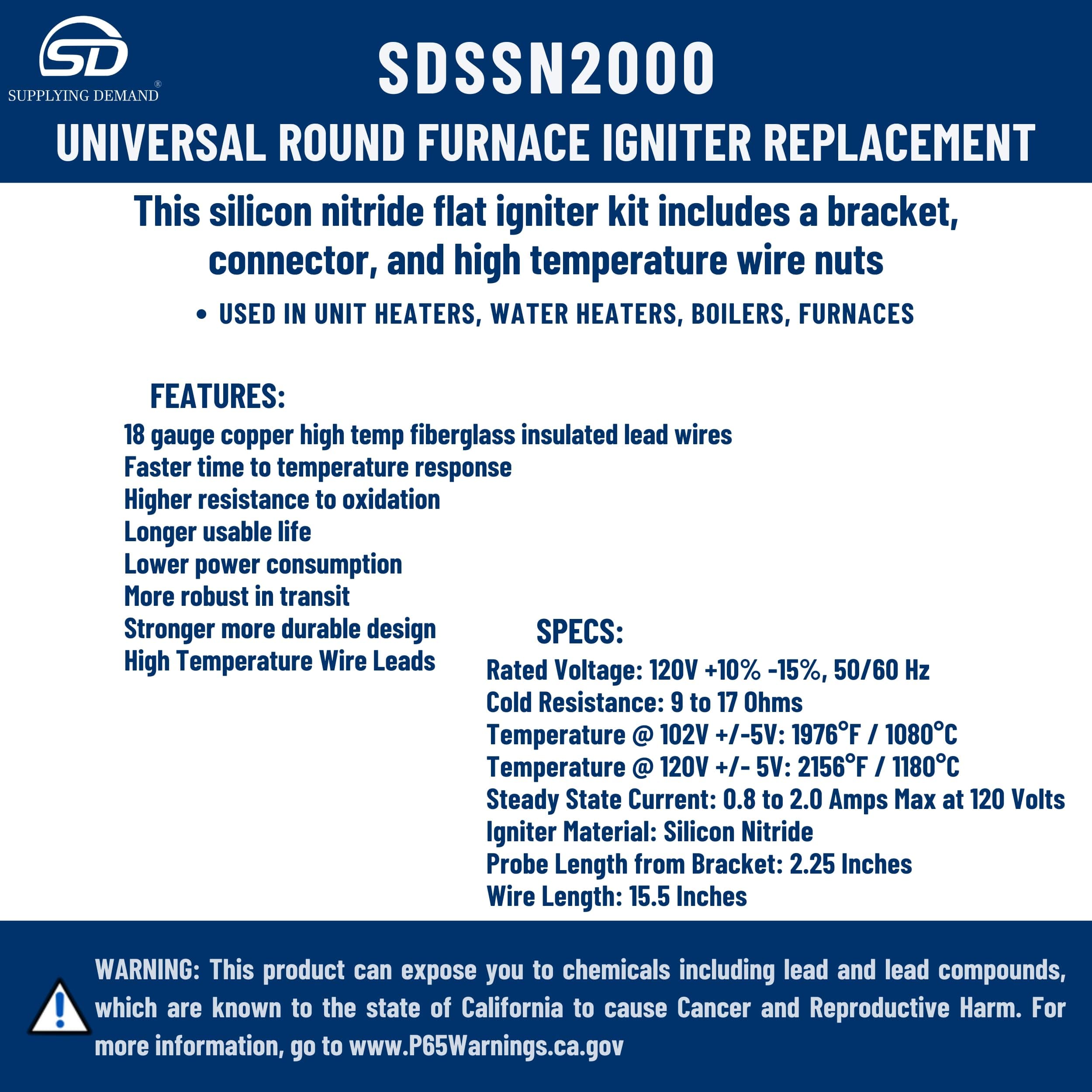 SDSSN2000 ssn2000-tj90ssn2000-furnace-igniter view 31
